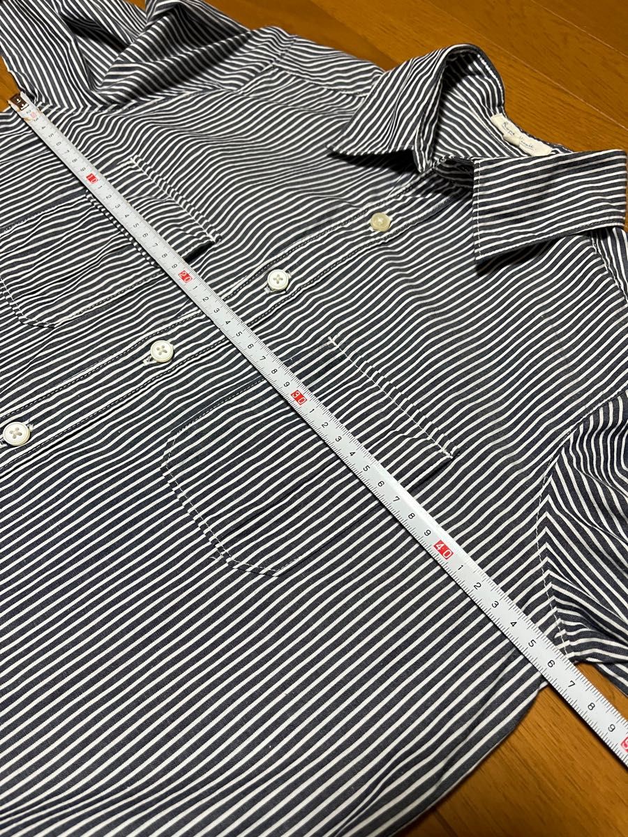 【ロペピクニック】ストライプシャツ　ロングシャツ　シャツワンピ