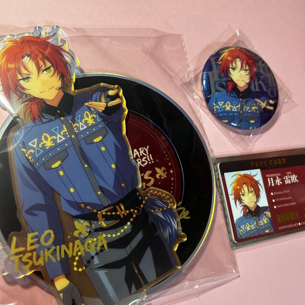 あんスタ あんさんぶるスターズ 群星アクスタ 群星缶バッジ 通行証 6周年 中国 knights 月永レオ
