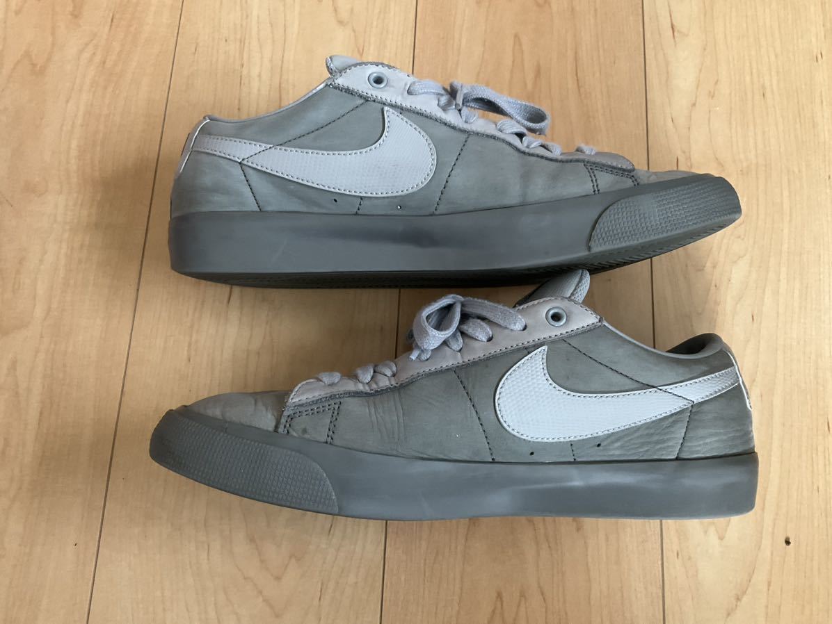 中古 27.5cm NIKE SB ZOOM BLAZER LOW QS FPAR ブレイザー　ブレーザー　グレー　デュブレ未使用_画像3