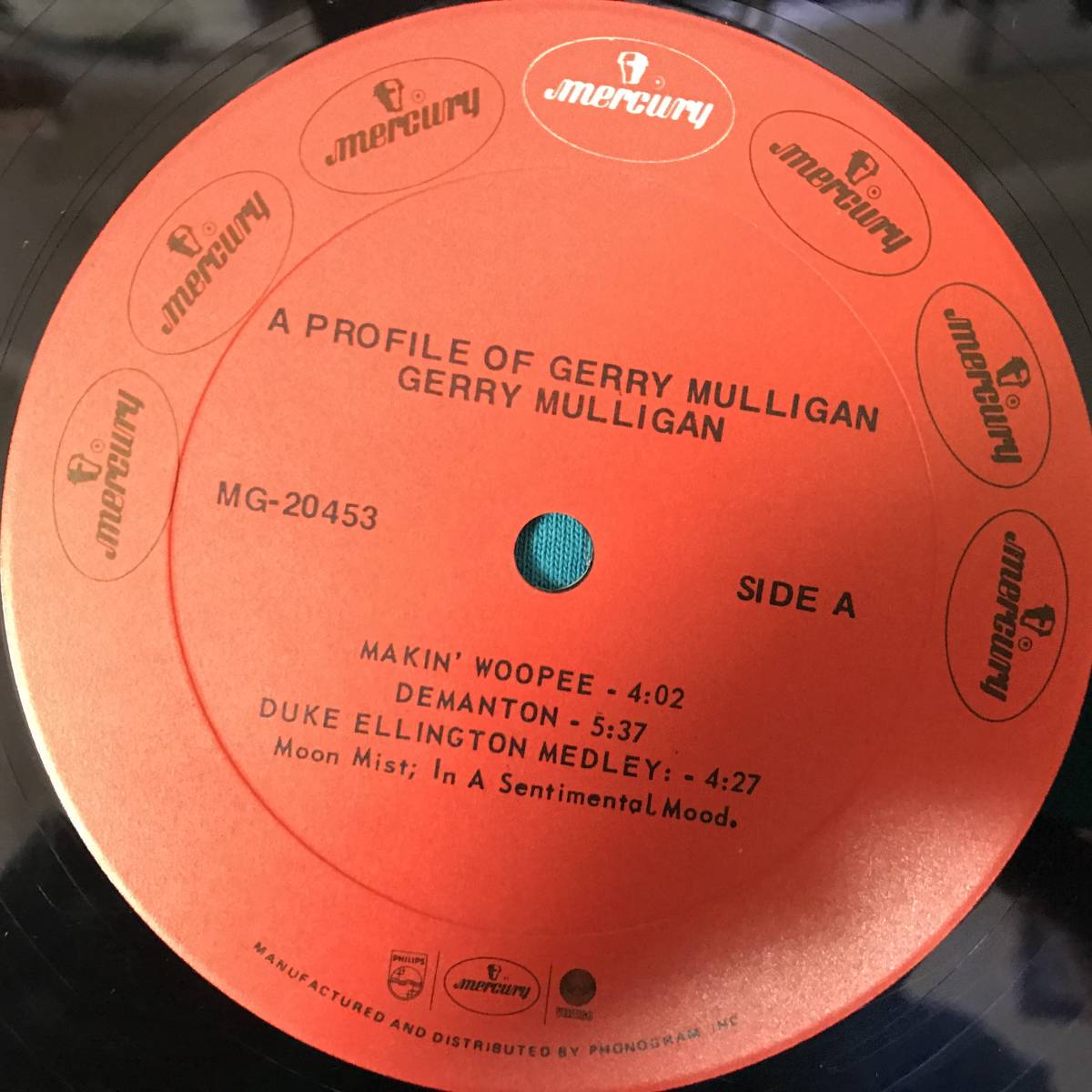 LP●Gerry Mulligan / A Profile Of Gerry Mulligan US盤 MG-20453 MASTERDISK刻印_画像3