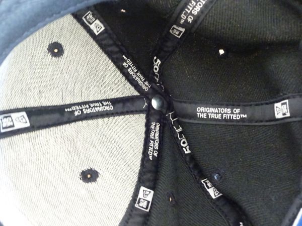 （NEW ERA）５９FIFTY　メンズ・キッズ帽子　黒色帽子　サイズ５５・８cm　ウール　キャップ　帽子　BIG UP!_画像9