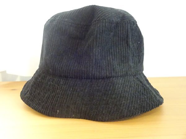 〜男女兼用帽子〜黒色キャップ　バケットハット　ジーンズ柄　サイズ５７・５cm　キャップ　帽子　コットン帽_画像6