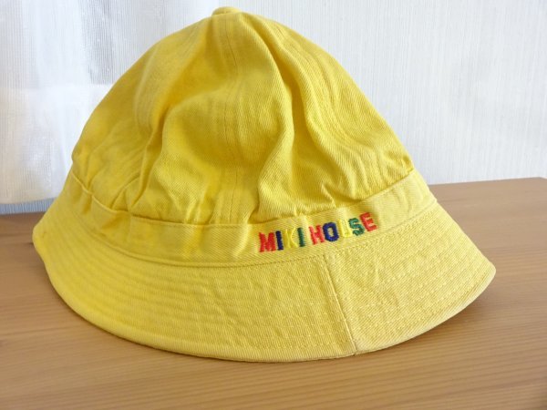 ↑MIKI HOUSE↑男女兼用　キッズ帽子　黄色キャップ　バケットハット　サイズ５２cm　キャップ　帽子　日本製_画像5