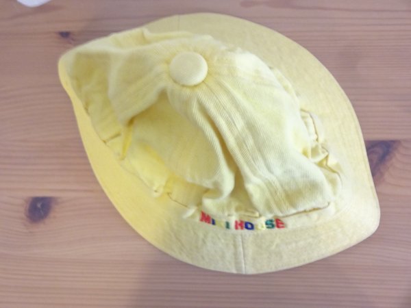 ↑MIKI HOUSE↑男女兼用　キッズ帽子　黄色キャップ　バケットハット　サイズ５２cm　キャップ　帽子　日本製_画像6