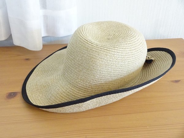 ／ 林八百吉／レディース・婦人用　つば広ハット　スタイル帽子　サイズ５７・５cm　キャップ　帽子　ベージュ色_画像6
