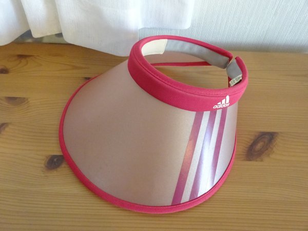 ＠ adidas ＠アディダス ピンク色 レディース・ガールズ サンバイザー サイズ５７cm〜６０cm キャップ 帽子の画像6