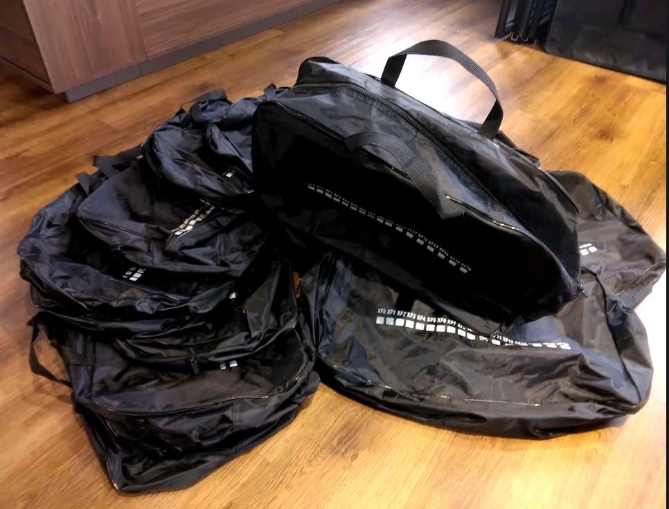 15 pieces set! approximately 25L black Boston bag inside side water-repellent cloth tire chain for bag sack only used large amount work for bag storage tool bag etc. .
