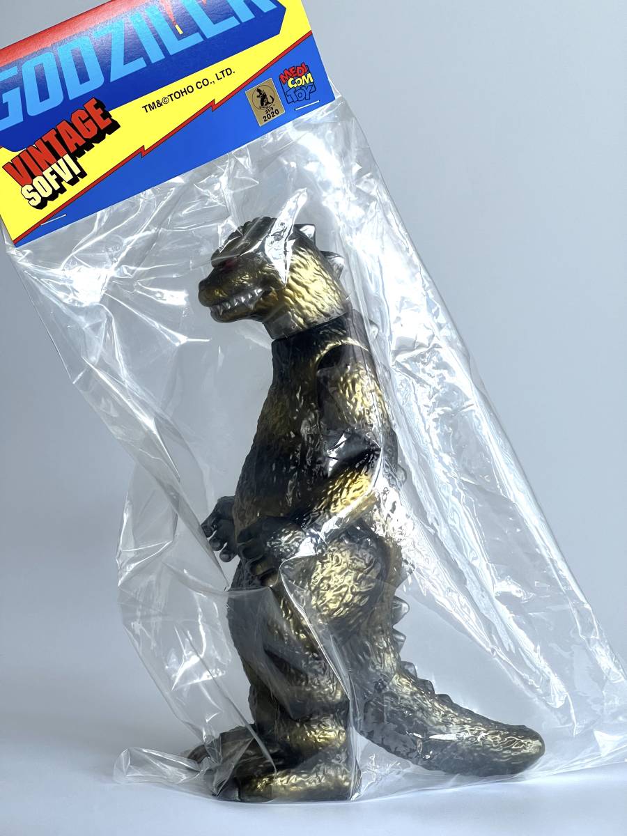 ☆ 未使用品 未開封 ビンテージゴジラ メディコムトイ ゴールド塗装