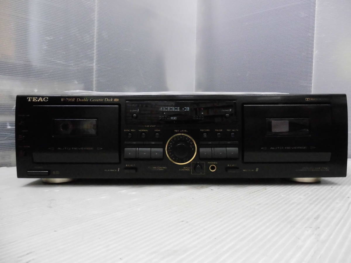 ●TEAC；ダブルカセツト・W-790R・動作品・_画像1