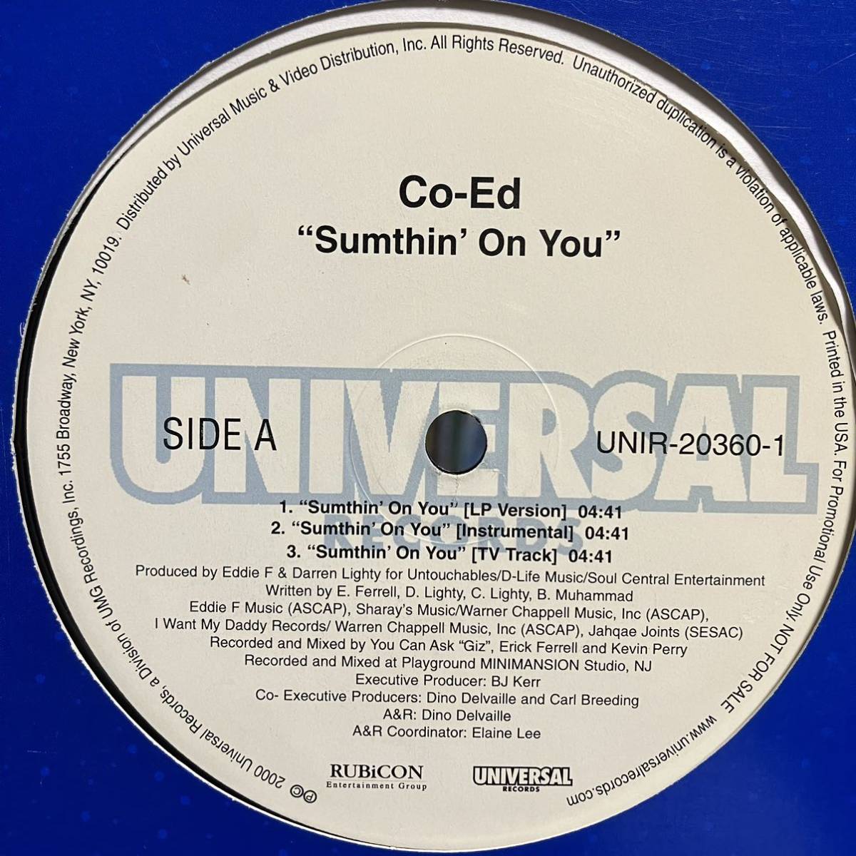 【USプロモ】CO-ED / SUMTHIN' ON YOU / Roll Wit Me Remix ft. Big Gipp Goodie MoB_画像2