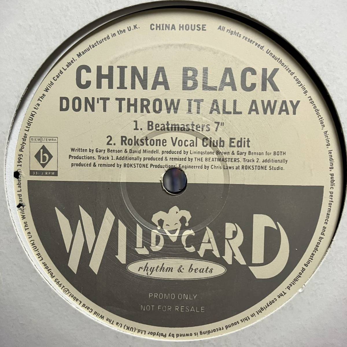 CHINA BLACK / DON'T THROW IT ALL AWAY Beatmasters 7 / BARRINGTON LEVY カバー_画像2