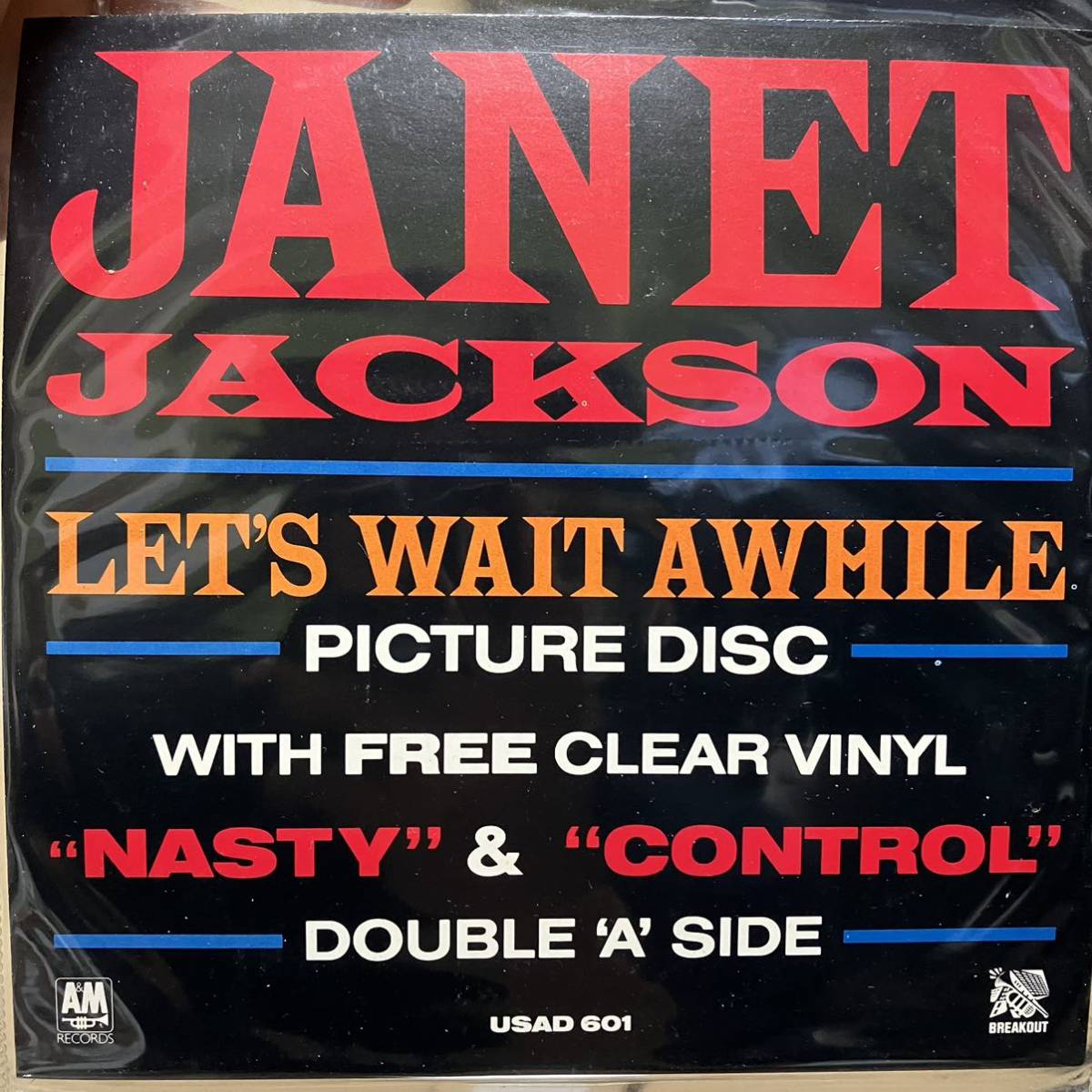 【限定7inch×2枚組】Janet Jackson / Let's Wait Awhile (Remix) / Nasty (Cool Summer Mix) / Control / Picture Disc Clear Vinyl_画像1