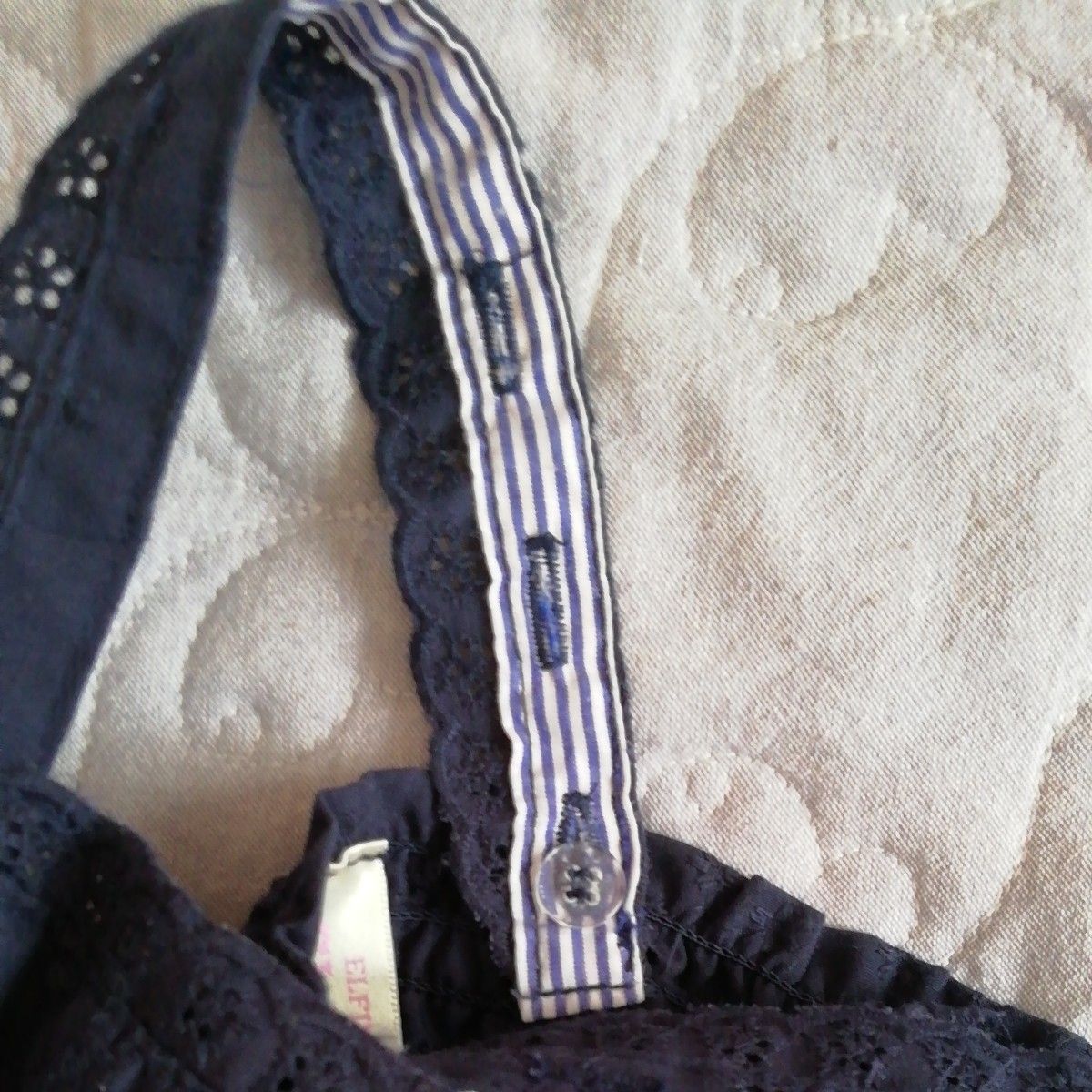 紺色キャミソールワンピース(チュール付き)　80サイズ
