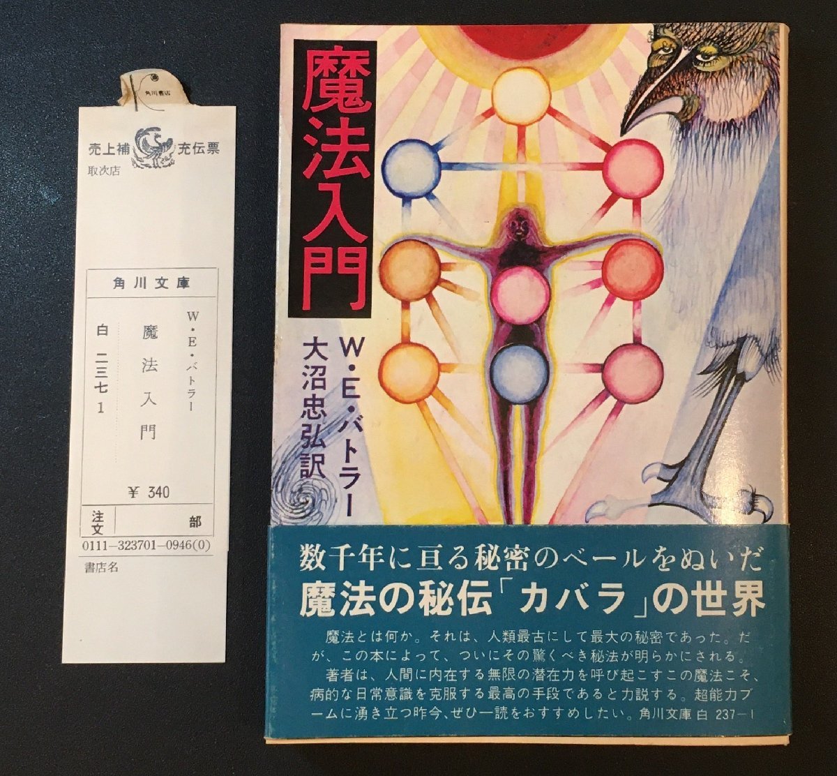 初版 帯・スリップ付『魔法入門 W.E.バトラー』角川文庫 昭和49年の画像1