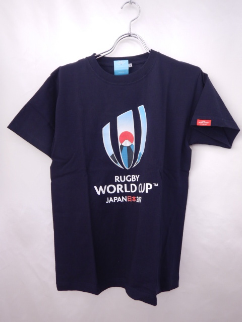 ラグビーワールドカップ 公式Tシャツ 日本代表　★紺　★前にプリント　レア商品 　Sサイズ　★本体価格3900円　★送料無料