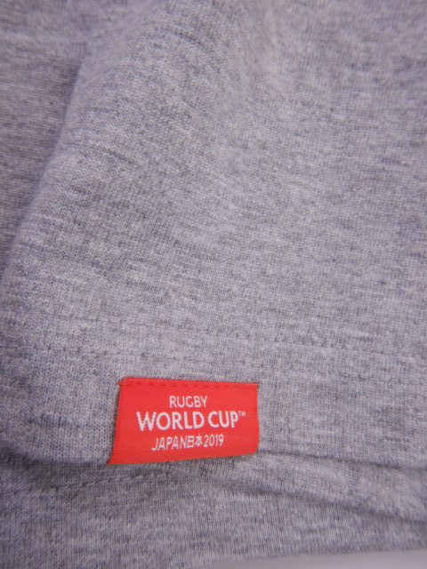 ラグビーワールドカップ 公式Tシャツ 日本代表　★グレー　★前にポケット　レア商品 　Sサイズ　★本体価格3900円　★送料無料