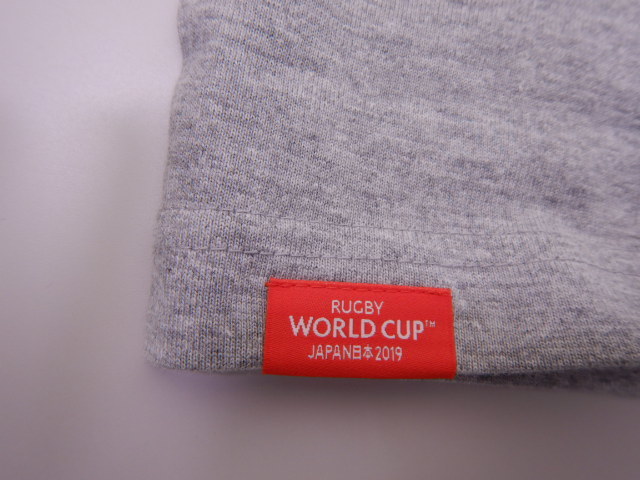 ラグビーワールドカップ 公式Tシャツ 日本代表　★グレー　★前ポケット　レア商品 XLサイズ　★本体価格3900円　★送料無料