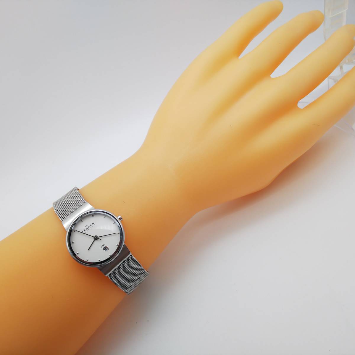 送料無料【電池交換済】★スカーゲン★SKAGEN★デンマーク★DENMARK★355SSSW★レディース/腕時計/アナログ/クォーツ