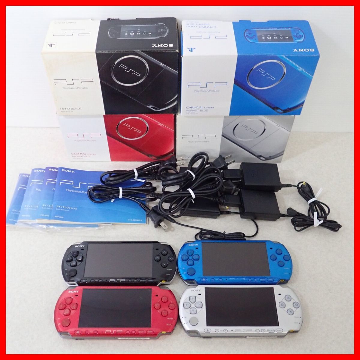 PSP プレイステーション ポータブル 本体 まとめて4台セット PSP-3000