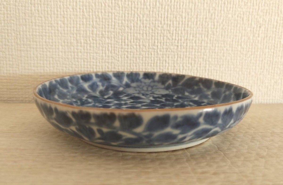 お値下げしました、2枚組 古伊万里 全面牡丹唐草文 小皿 お値下げしました 2枚組 古伊万里 染付 全面牡丹唐草文 小皿
