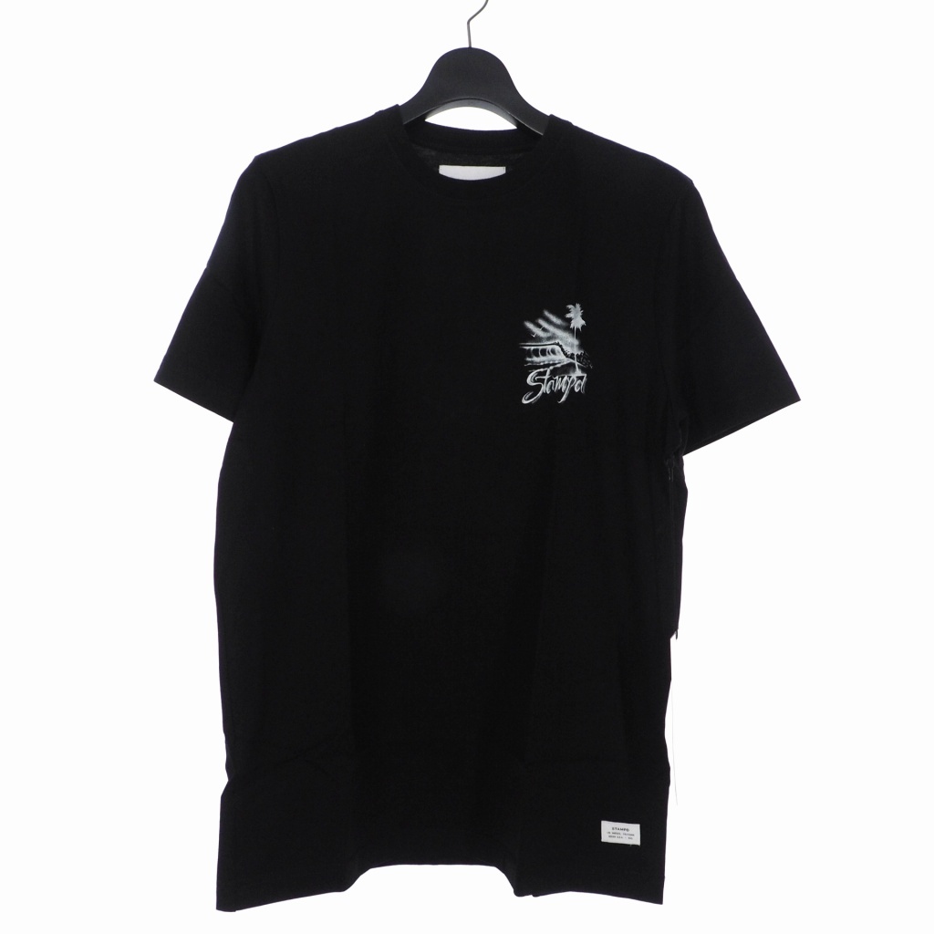  unused goods stamp doSTAMPD Boardwalk T-shirt short sleeves cut and sewn print Logo S black black SLA-M1857TE men's 