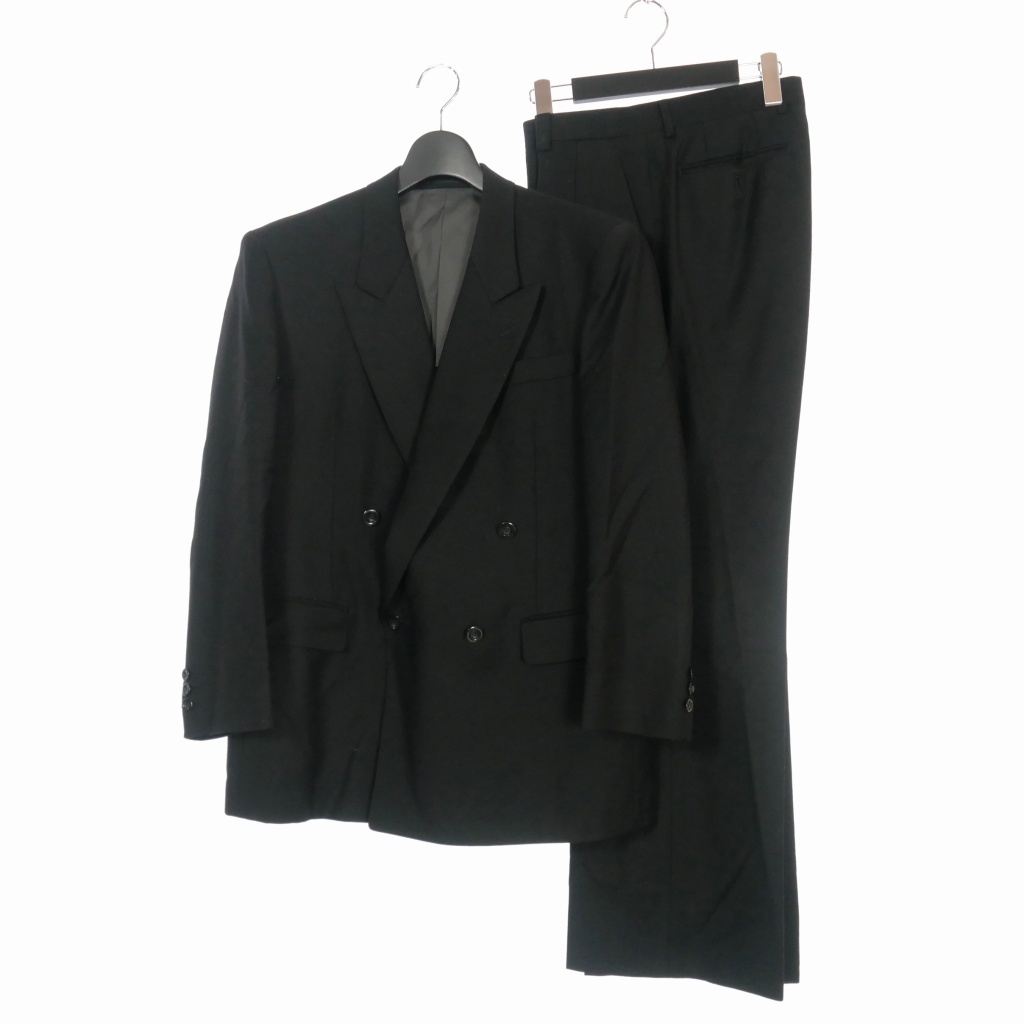 ランバン LANVIN スーツ フォーマル テーラードジャケット スラックス パンツ ブラック 黒 メンズ