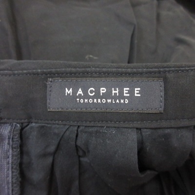 マカフィー MACPHEE トゥモローランド フレアスカート ギャザー ミモレ ロング チュール XS 黒 ブラック /YI レディース_画像5