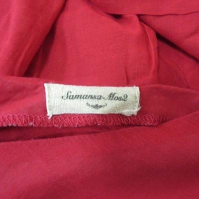 サマンサモスモス SM2 シャツ ブラウス プルオーバー 半袖 F 赤 レッド /YI レディース_画像6