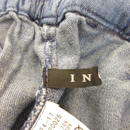  крыло INGNI широкий брюки Denim длинный синий M *A602 женский 