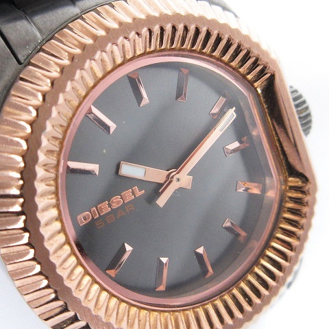 ディーゼル DIESEL 腕時計 アナログ クオーツ DZ-5257 黒 ブラック ゴールドカラー ウォッチ レディースの画像3