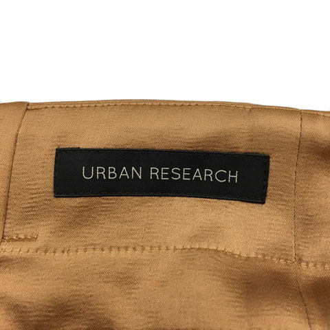 アーバンリサーチ URBAN RESEARCH パンツ ワイド ロング タック ハイウエスト 無地 光沢 Free 茶 ブラウン レディース_画像5