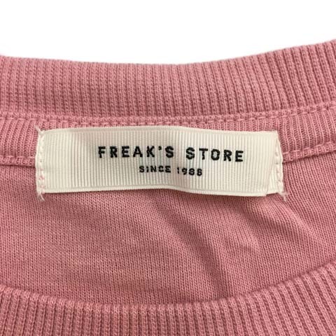 フリークスストア FREAKS STORE Tシャツ カットソー プルオーバー クルーネック 無地 半袖 M ピンク レディース_画像5