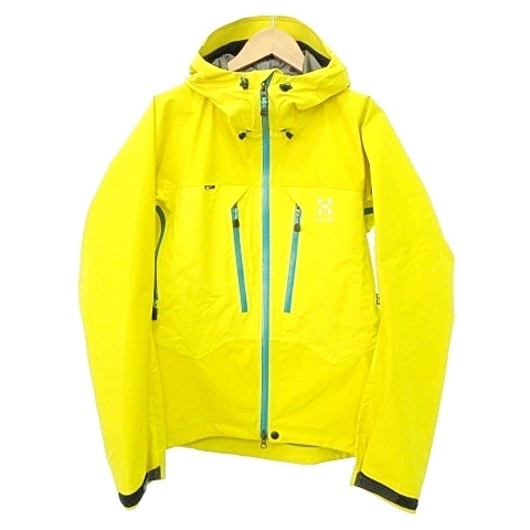 ホグロフス HAGLOFS Spitz Jacket GORE-TEX スピッツジャケット マウンテンパーカー ブルゾン フード 黄色 イエロー ■U90 A0626 メンズ_画像1