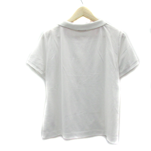  Junko Shimada part 2 JUNKO SHIMADA part2 polo-shirt short sleeves plain deer. . large size 3L white white /YS10 lady's 