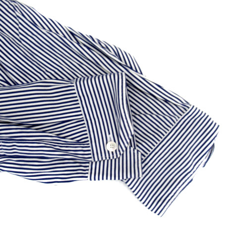 エディフィス EDIFICE シャツ ブラウス 七分袖 ストライプ柄 白 ホワイト 紺 ネイビー /SY5 レディース_画像4