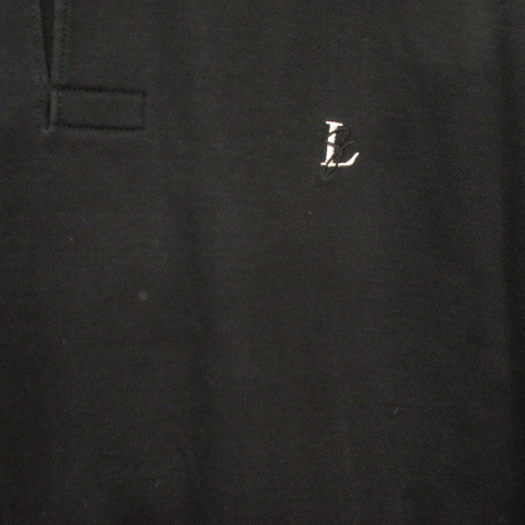 ランバン LANVIN studio ヴィンテージ ポロシャツ 半袖 48 黒 ブラック メンズ_画像6