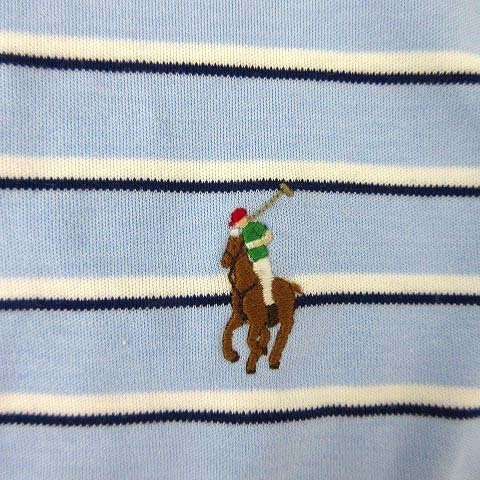  Polo Ralph Lauren POLO RALPH LAUREN окантовка рубашка-поло с коротким рукавом PIMA SOFT TOUCH голубой бледно-голубой XS мужской 