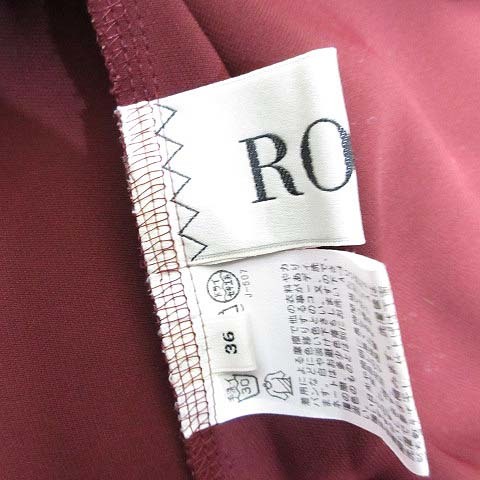  Rope ROPE beautiful goods . minute sleeve bell sleeve cut and sewn 36 bordeaux made in Japan lady's 