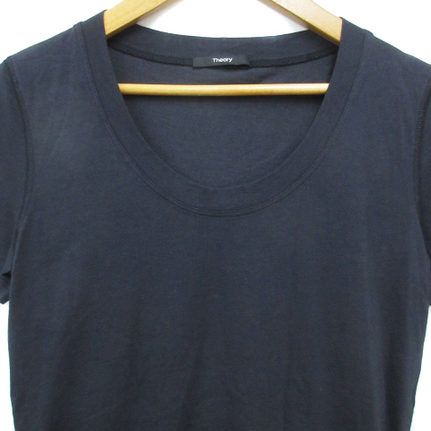  theory theory T-shirt cut and sewn short sleeves U neck plain S navy blue navy /FF47 lady's 