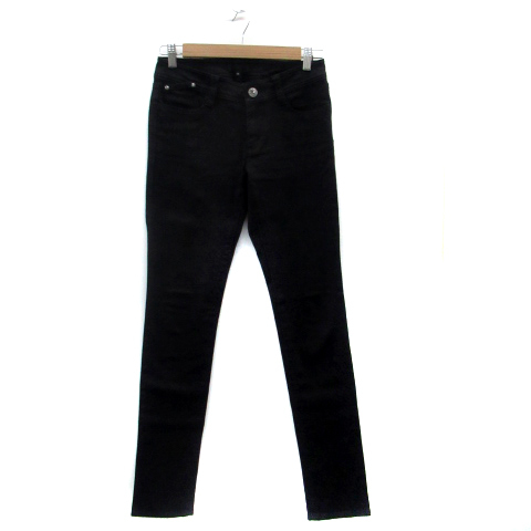  Fragile FRAGILE Denim pants jeans long height skinny plain 36 black black /YS15 lady's 