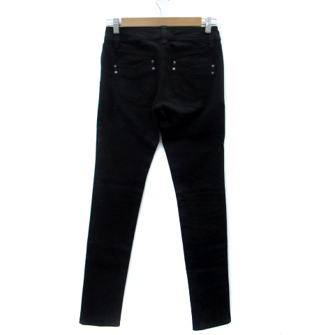  Fragile FRAGILE Denim pants jeans long height skinny plain 36 black black /YS15 lady's 