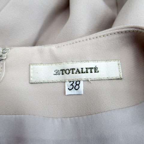 La Totalite La TOTALITE One-piece long sleeve mi leak height round neck 38 beige /MS20