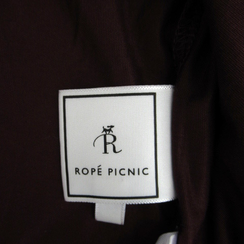 ロペピクニック ROPE Picnic カットソー 長袖 ラウンドネック リボン 38 ボルドー /SM27 レディース_画像4