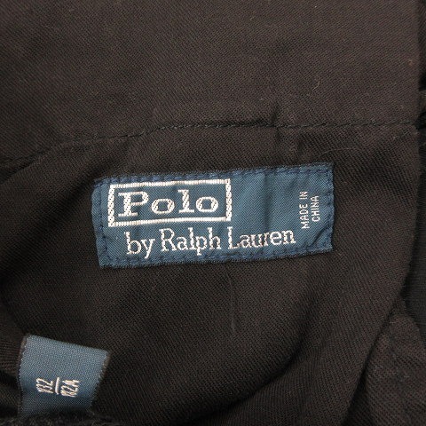 ポロ バイ ラルフローレン Polo by Ralph Lauren カナダ軍 カーゴパンツ コンバット パンツ スラックス リップストップ ブラック 32/32 約L_画像3