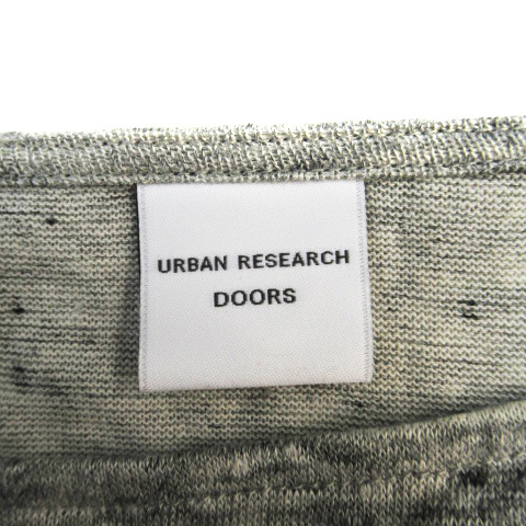 アーバンリサーチ ドアーズ URBAN RESEARCH DOORS カットソー 半袖 ラウンドネック リネン ONE グレー /SM31 レディース_画像4