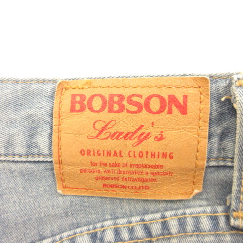  Bobson BOBSON Denim брюки джинсы высокий ue strong синий S *A696 женский 
