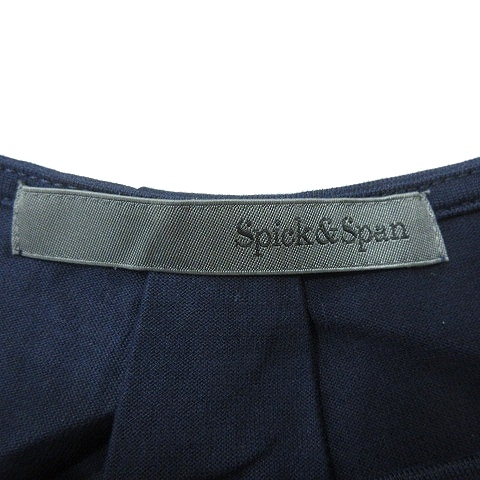 スピック&スパン Spick&Span カットソー クルーネック 半袖 F 紺 ネイビー /MN レディース_画像5