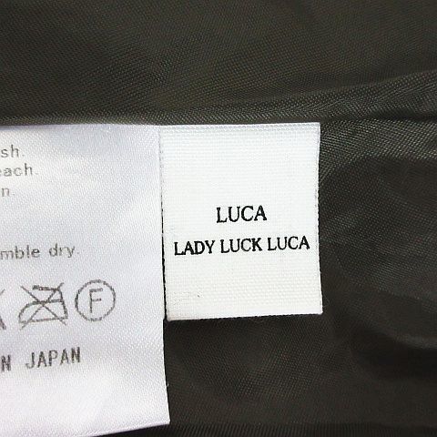 レディラックルカ LADY LUCK LUCA スカート ボトムス ロング丈 プリーツ 光沢 イージー オリーブ ※EKM レディース_画像4