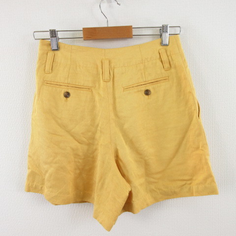  Ined INED юбка-брюки шорты tuck желтый 9 *A782 женский 