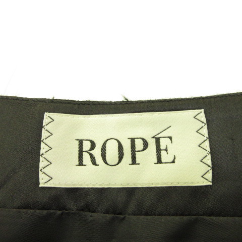 ロペ ROPE ミニスカート タック 黒 36 *A626 レディース_画像3